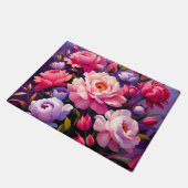 Spring Zen Sunrise Pink Blossom Garden  ドアマット (アングル)