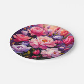 Spring Zen Sunrise Pink Blossom Garden  ペーパープレート (アングル)