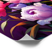 Spring Zen Sunrise Pink Blossom Garden  ポスター (角)