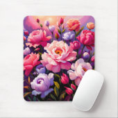 Spring Zen Sunrise Pink Blossom Garden マウスパッド (マウス)