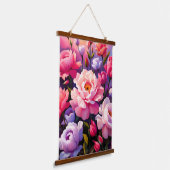 Spring Zen Sunrise Pink Blossom Garden  吊り下げ型タペストリー (傾斜あり)