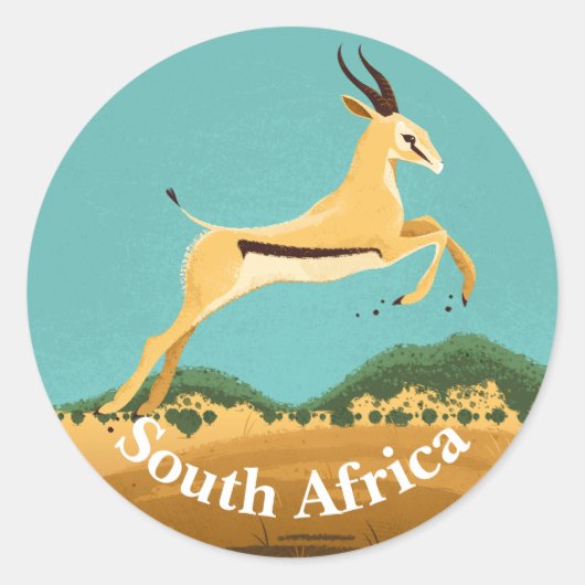 Springbok in South Africa ラウンドシール (正面)