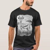 Springbok South Africa White Etching Fine Art. Tシャツ (正面)
