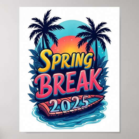 Springbreak おもしろい 2025一致する家族チーム ポスター (正面)