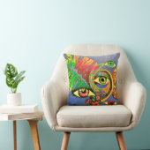 SpringedLee -抽象芸術カラーアイズ装飾用クッション クッション (椅子)