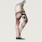 SpringedLee - Eye Sketchアートプリントレギンス レギンス (右)