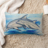 Springende Delfine ランバークッション (ブランケット)