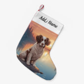 Springer Spaniel  スモールクリスマスストッキング (正面 (吊り時))