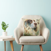 Springer Spaniel and Mallard Duck Double Exposure クッション (椅子)