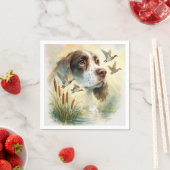 Springer Spaniel and Mallard Duck Double Exposure スタンダードカクテルナプキン (インサイチュ)