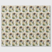 Springer Spaniel and Mallard Duck Double Exposure ラッピングペーパー (フラット)