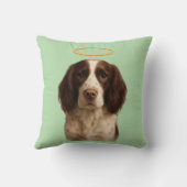 Springer Spaniel Angel / Devil naughty dog cushion クッション (裏面)