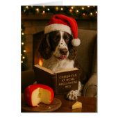 Springer Spaniel  'Cheese Tax' Christmas card (正面)