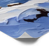 Springer Spaniel Christmas Boat Holiday ポスター (角)