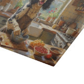 Springer Spaniel Cooking in Kitchen カッティングボード (角)