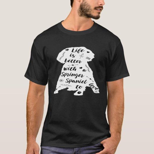 Springer Spaniel Design For Springer Spaniel Dog Tシャツ (正面)
