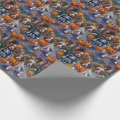 Springer Spaniel Dogs In Halloween Costumes ラッピングペーパー (角)