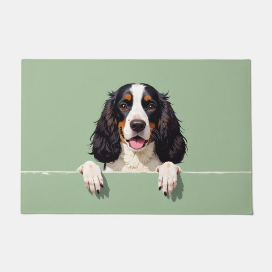 Springer Spaniel Doormat Art ドアマット (正面)