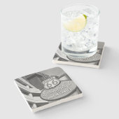 Springfield Grayscale Stone Coasterへようこそ ストーンコースター (横)