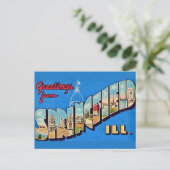 Springfield IL 挨拶ポストカード ポストカード (スタンド正面)
