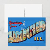 Springfield IL 挨拶ポストカード ポストカード (正面/裏面)