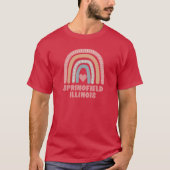 Springfield Illinois Cute Boho Rainbow Tシャツ (正面)