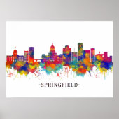 Springfield Illinois Skyline ポスター (正面)
