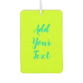 SpringGreen 3D Azure名モダンライム黄 カーエアーフレッシュナー (正面)