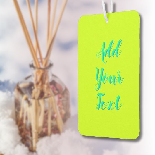 SpringGreen 3D Azure名モダンライム黄 カーエアーフレッシュナー