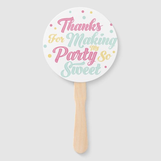 Springle Mint Choco Doutおもしろいトリートバースデーパーティー ハンドファン (裏面)