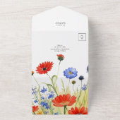 SpringMeadow野生の花すべてワンウェディング招待 オールインワン招待状 (外側)