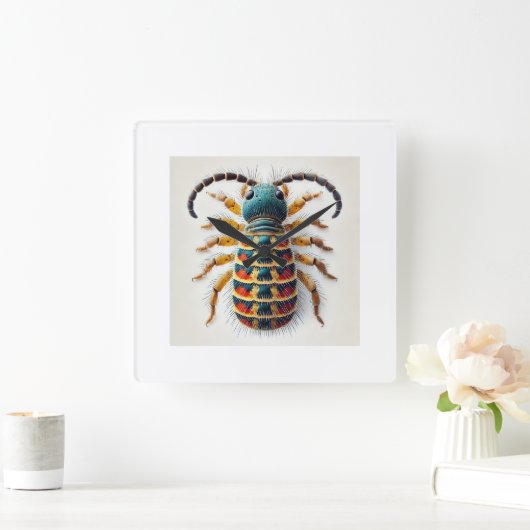 Springtail in Natural Habitat 260824IREF231 - Wate スクエア壁時計 (ホーム)