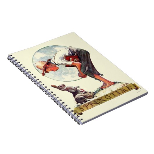 Springtimeのバニーを持つ1935年の男の子 ノートブック (右側)