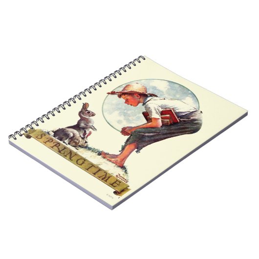 Springtimeのバニーを持つ1935年の男の子 ノートブック (左側)