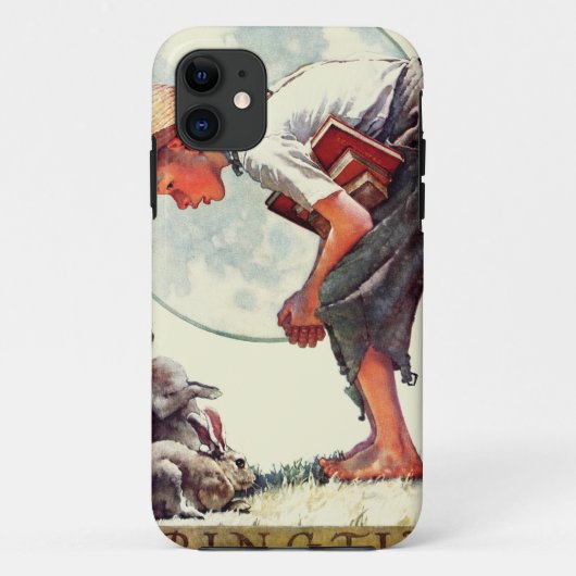 Springtimeのバニーを持つ1935年の男の子 Case-Mate iPhoneケース (裏面)