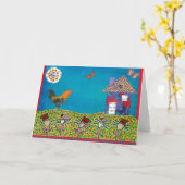 Springtimeグリーティングカード カード (黄色い花)