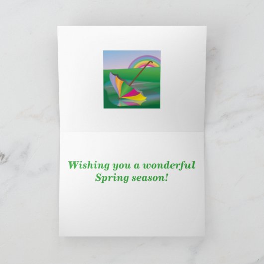 Springtime傘 – グリーティングカード (内部)
