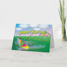 Springtime傘 – グリーティングカード
