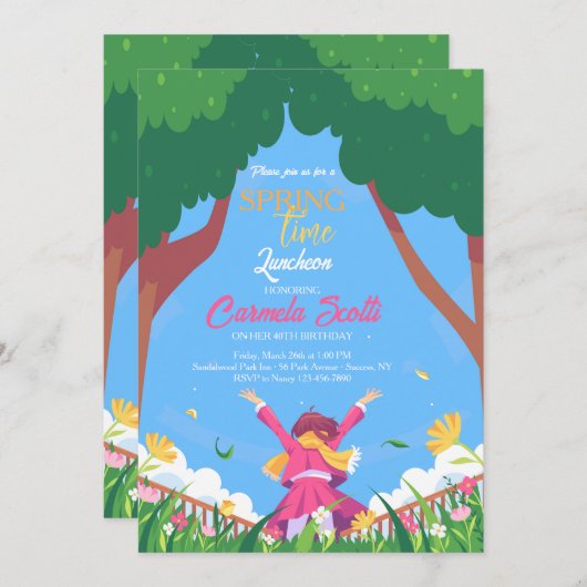 Springtime 招待状 (正面/裏面)