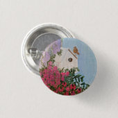 Springtime Birdhouse Pin Button 缶バッジ (正面&裏面)