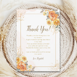 Springtime Bridal Shower Featuring Orange Blossoms サンキューカード