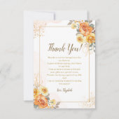 Springtime Bridal Shower Featuring Orange Blossoms サンキューカード (正面)