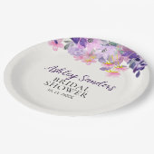 Springtime Bridal Shower with Violet Blooms ペーパープレート (アングル)