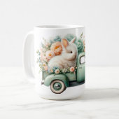Springtime Bunnies #3 陶磁器マグカップ コーヒーマグカップ (正面左)
