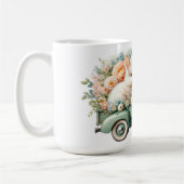 Springtime Bunnies #3 陶磁器マグカップ コーヒーマグカップ (左)