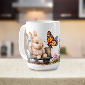 Springtime Bunnies #4 陶磁器マグカップ コーヒーマグカップ