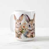 Springtime Bunnies #8 セラミックマグ コーヒーマグカップ (正面左)