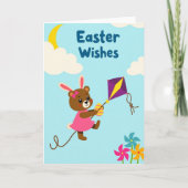 Springtime Bunny Easter Card カード (正面)