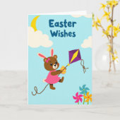 Springtime Bunny Easter Card カード (黄色い花)