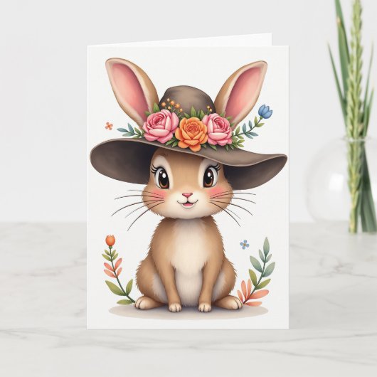 Springtime Bunny Friend Card カード (正面)